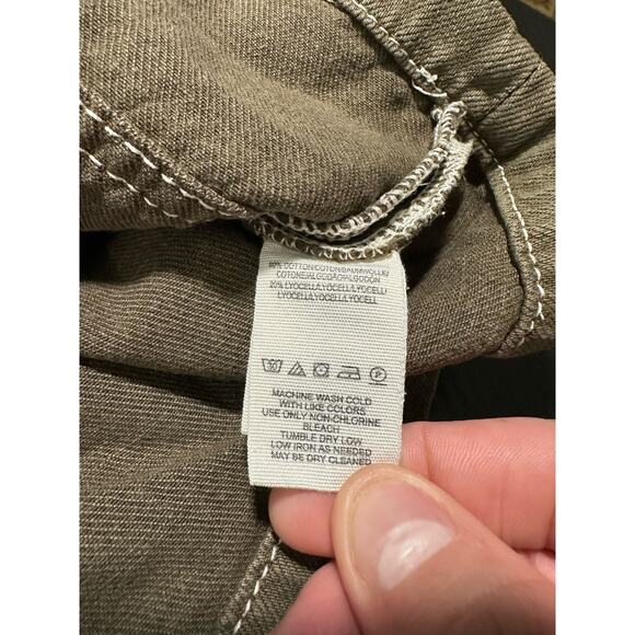 Free People Green Paperbag Cargo Mini Skirt Tie Skirt Size 4 Boho Military - Picture 6 of 10